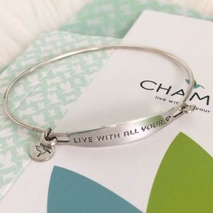 NEW💥CHAMILIA .925 Sterling Silver Bangle Bracelet